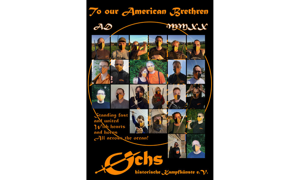 Banner mit Grüßen an Ochs America