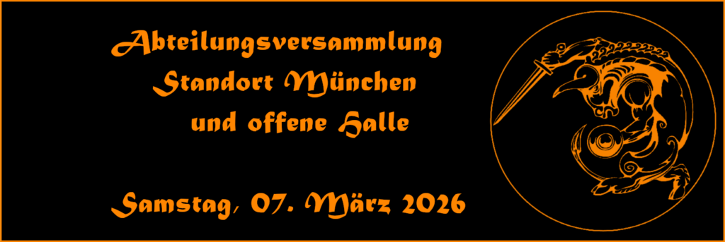 Banner Abteilungsversammlung 2026 am Standort München
